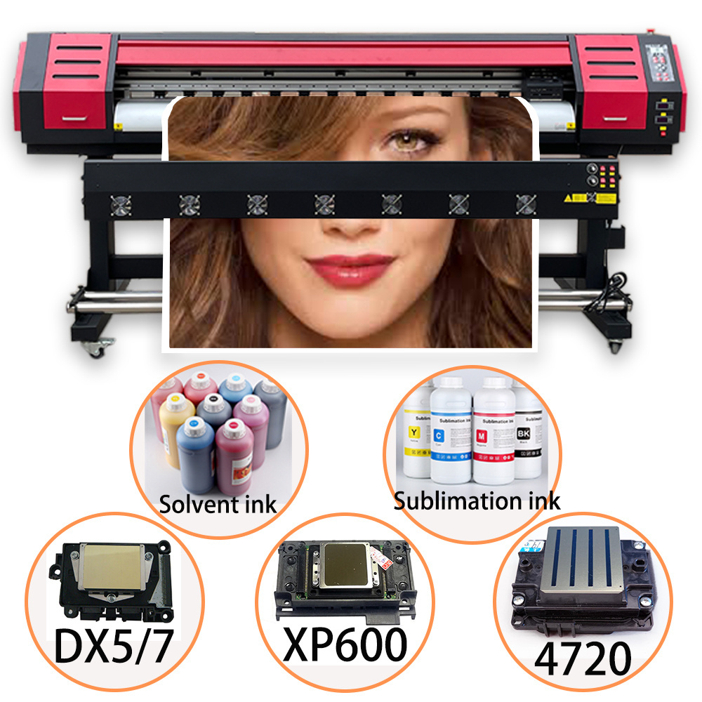 5.2ft 5ft 1.6m 1.8m 3.2m Large Format Vehicle Wrap Car Vinyl Sticker Wrap Printer Dx5 Xp600 Printhead  Eco Solvent Printer