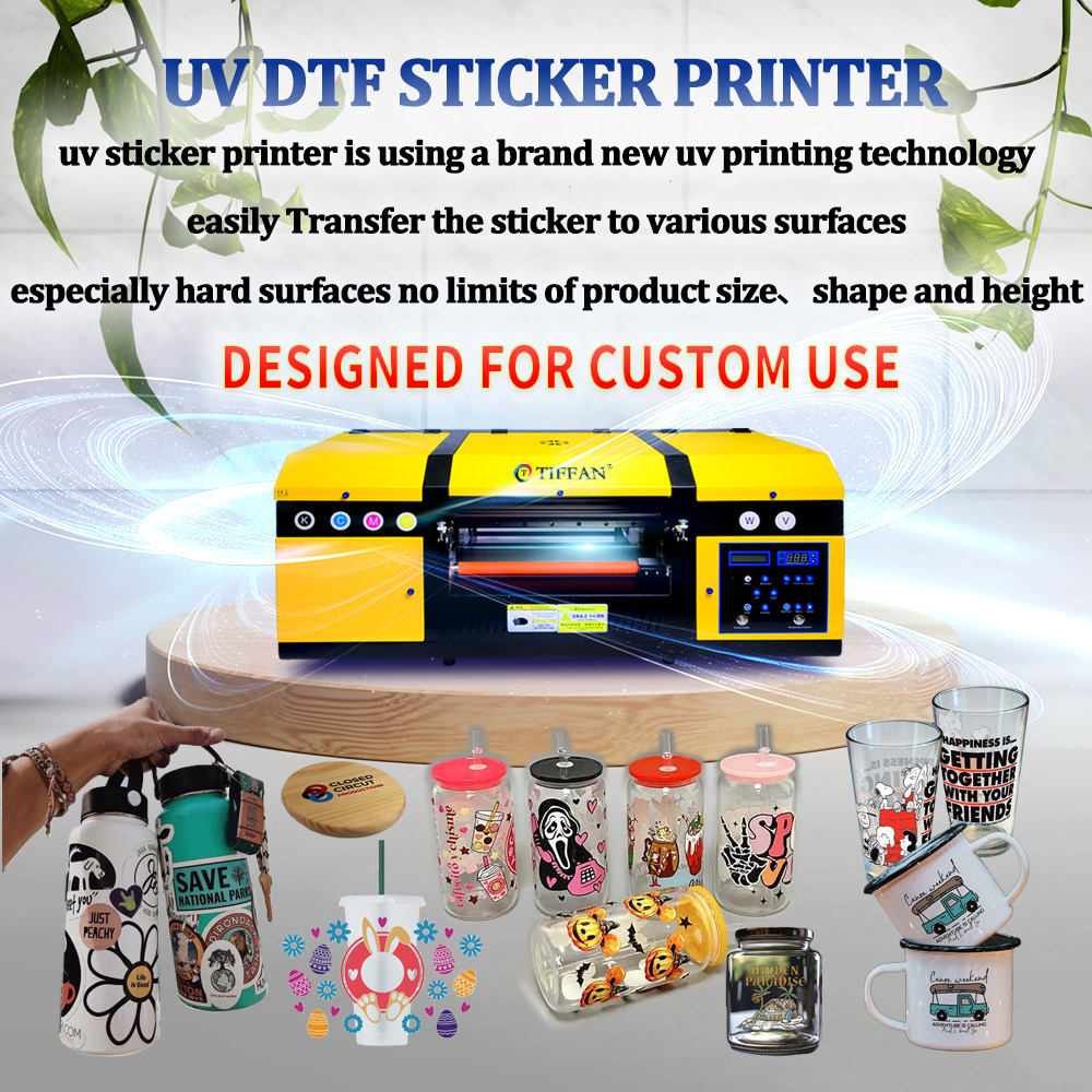 TIFFAN DTF Sticker Printer UV Printing Machine For Bottle Printing Machine UV Printer For Case Cell Phone Printers UV