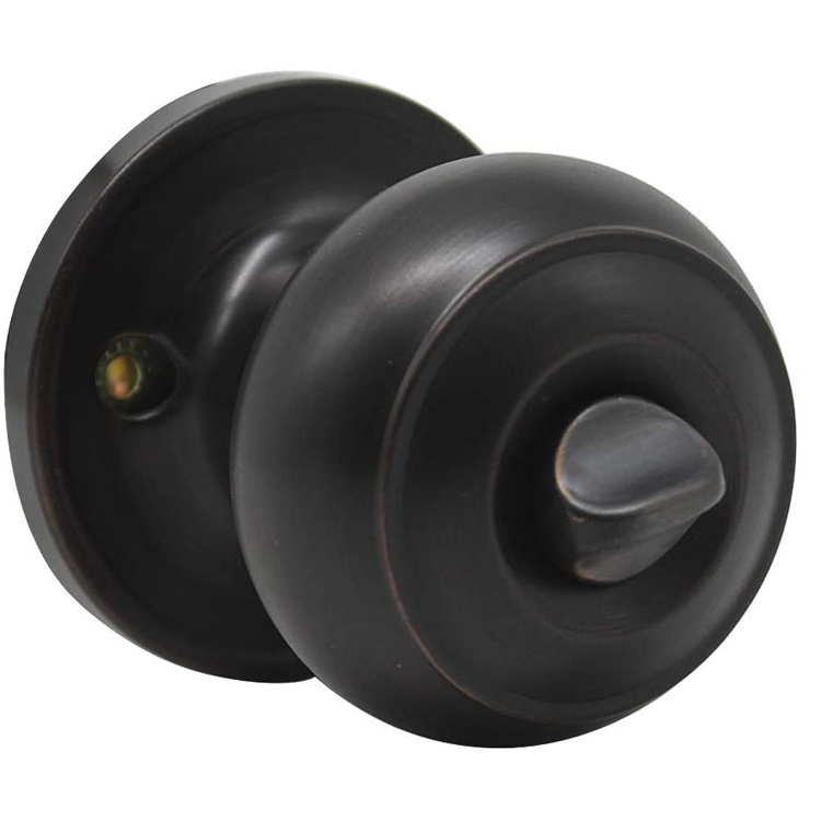 Free Sample High standard Knob Lock  Single Double tubular  Brass cylinder Satin black door knob lock set