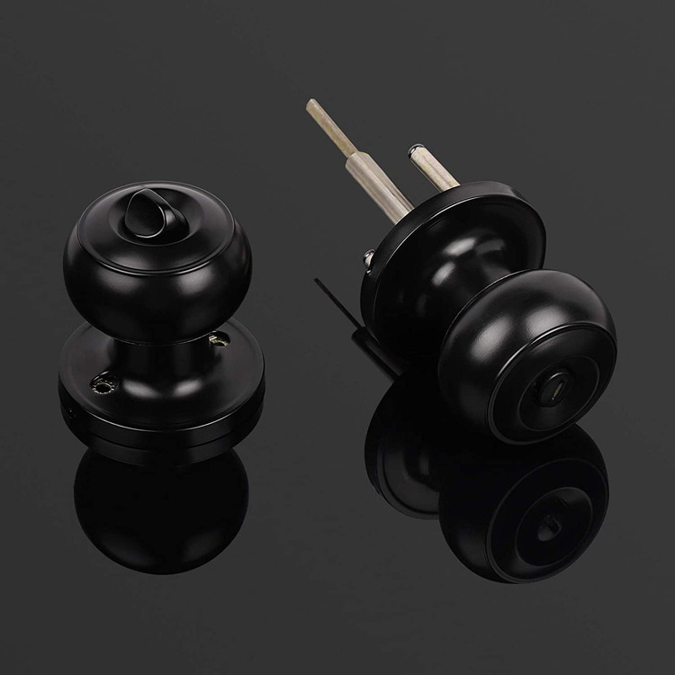 Free Sample High standard Knob Lock  Single Double tubular  Brass cylinder Satin black door knob lock set