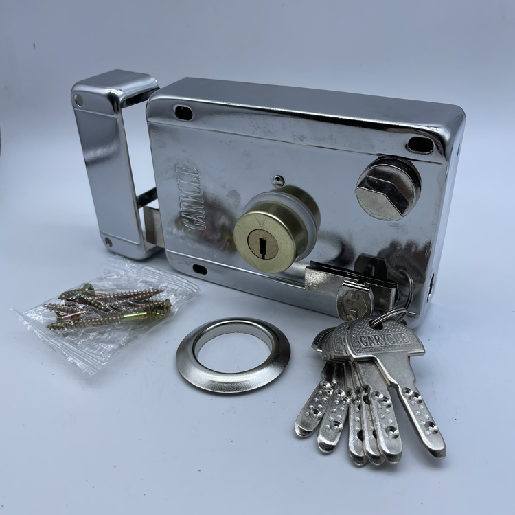 Free Door lock Handle With Feet Rim Lock Parts Night Latch