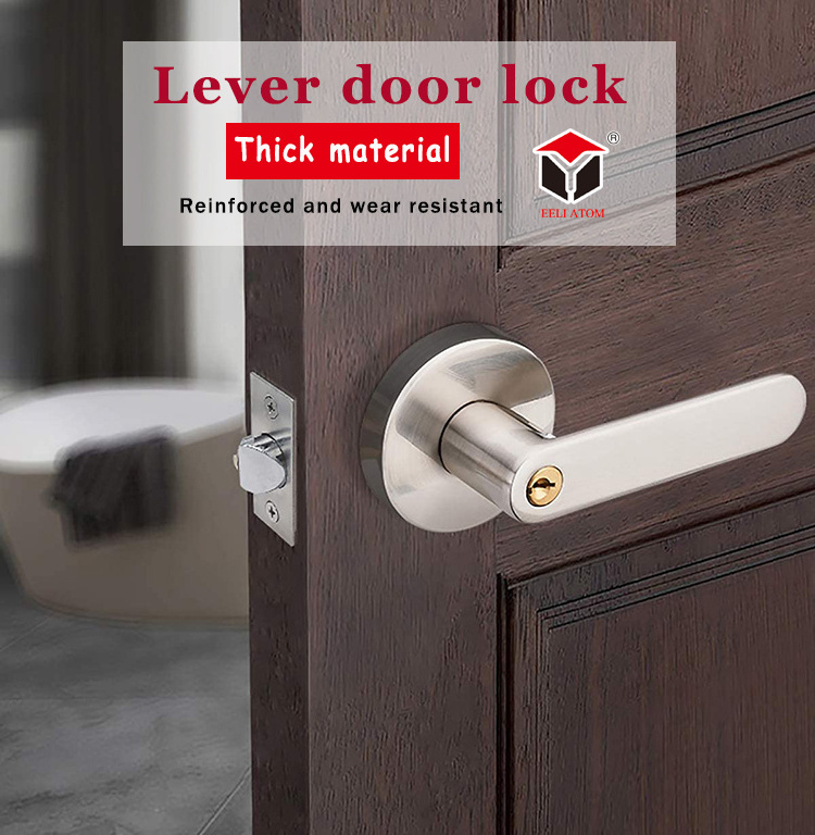 Factory Wholesale Heavy Duty Tubular Leverset Entrance Toilet Bathroom Privacy Handle Lever Door Lock