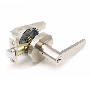 Factory Wholesale Heavy Duty Tubular Leverset Entrance Toilet Bathroom Privacy Handle Lever Door Lock