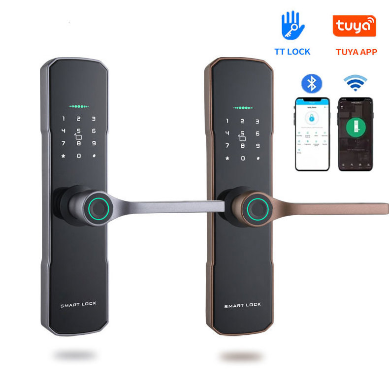 Smart fingerprint digital safe door lock for home bedroom steel smart lock glass wood door finger print metal door smart lock