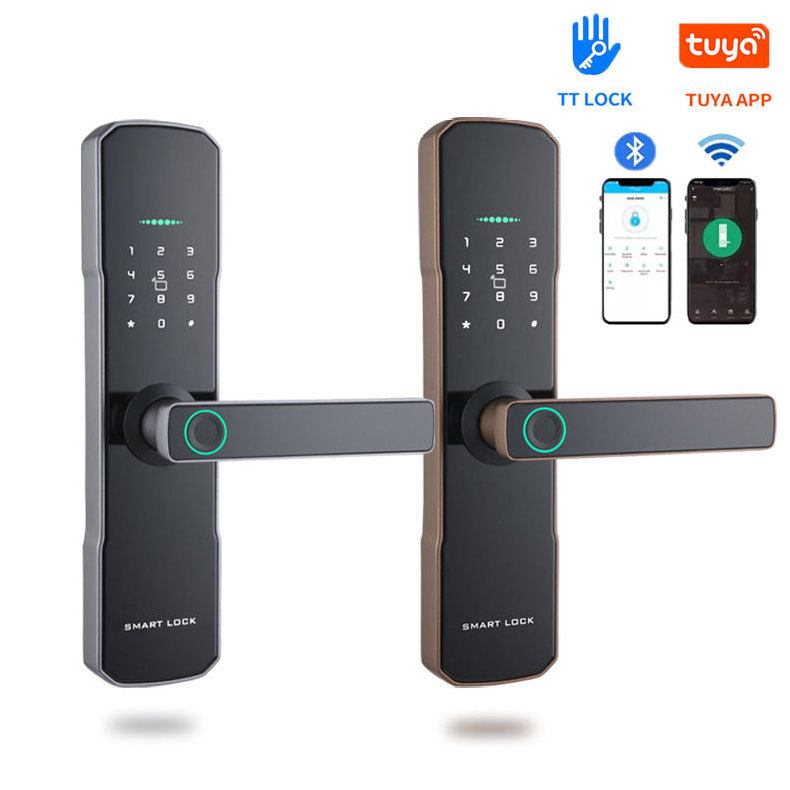 Smart fingerprint digital safe door lock for home bedroom steel smart lock glass wood door finger print metal door smart lock