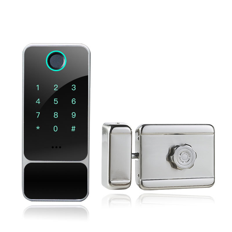 Waterproof Outdoor Tuya TT APP Fingerprint Keypad Password Electric Gate Smart Rim Door Lock