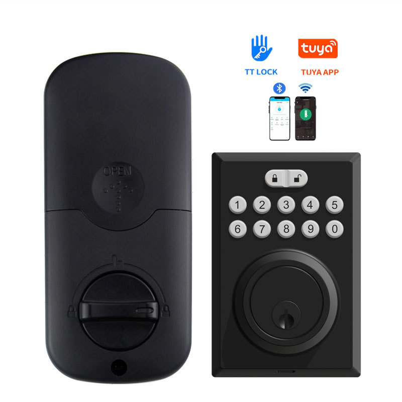 Security tuya Door Fingerprint Tt Electric App Key Locker Finger Print Single Latch Deadbolt Smart door lock