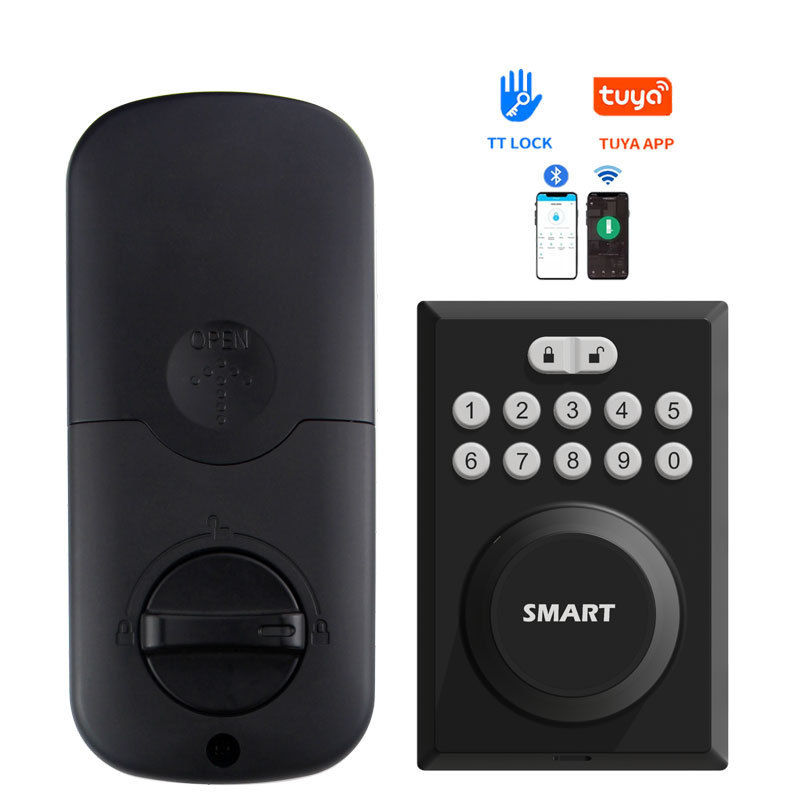 Security tuya Door Fingerprint Tt Electric App Key Locker Finger Print Single Latch Deadbolt Smart door lock