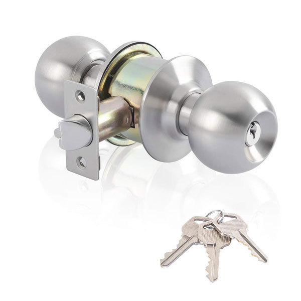 Round Tubular Lever Door Lock Set With Keys Latch Pomos Candados Chapas Para Puertas