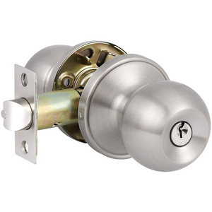 Tubular Door Knob Lock Keyed Entry Door Lock For Bedroom Bathroom Keyless Door Knobs With Lock