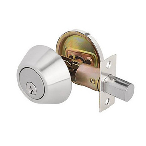 Stainless Steel installed brushed cylinder cylinder deadbolt lock set with security key