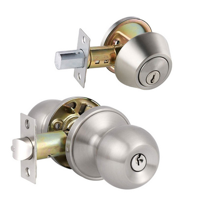 stainless steel American Ansi Grade door Locks Zinc Alloy brass cylinder Single Cylinder Deadbolt lock