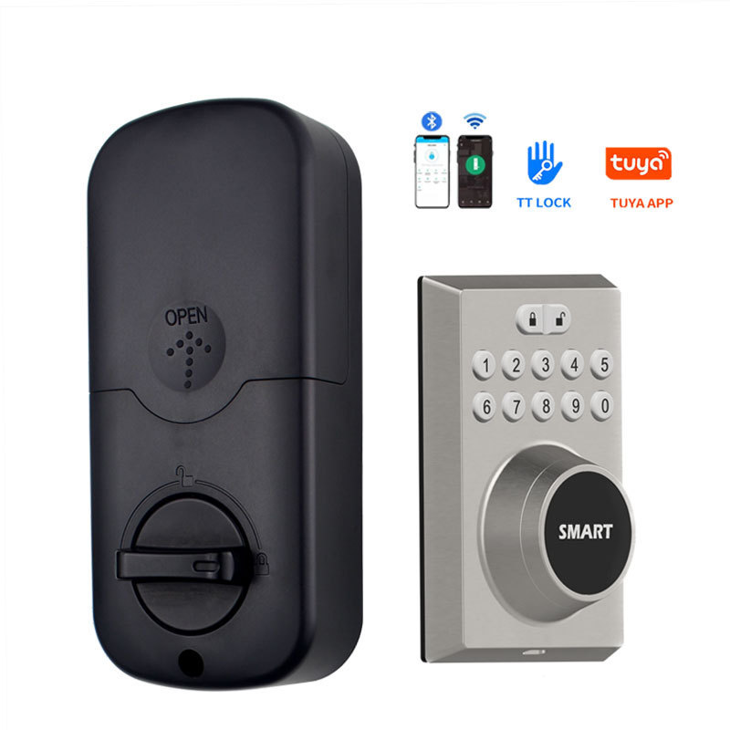 Security tuya Door Fingerprint Tuya Electric App Key Locker doors with smart lock ttlock deadbolt