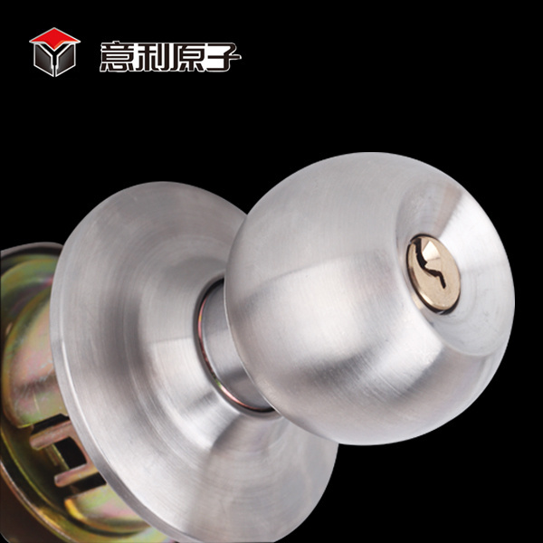 Commercial cylindrical entry privacy bathroom bedroom interior handle lock main door stainless steel thin door lock