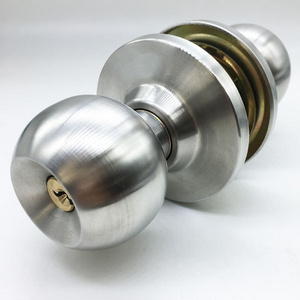 Commercial cylindrical entry privacy bathroom bedroom interior handle lock main door stainless steel thin door lock