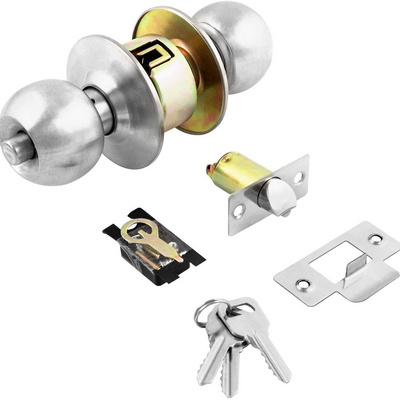 Commercial cylindrical entry privacy bathroom bedroom interior  cylindrical door knob lock cylinder security