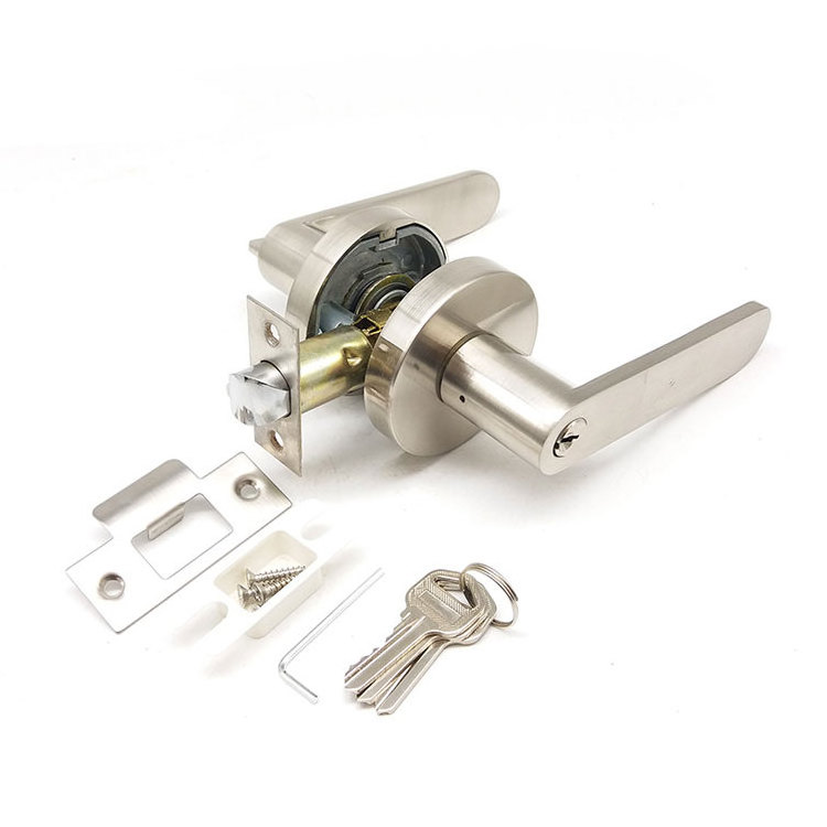 Safe Tubular Mechanism Double Sided Door Handle Lever Lock High Quality Privacy  Doors door handle locks