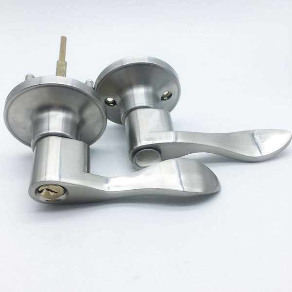 Zinc alloy Toilet Entrance Tubular Cylinder Handle Lever Door Lock toilet door lock