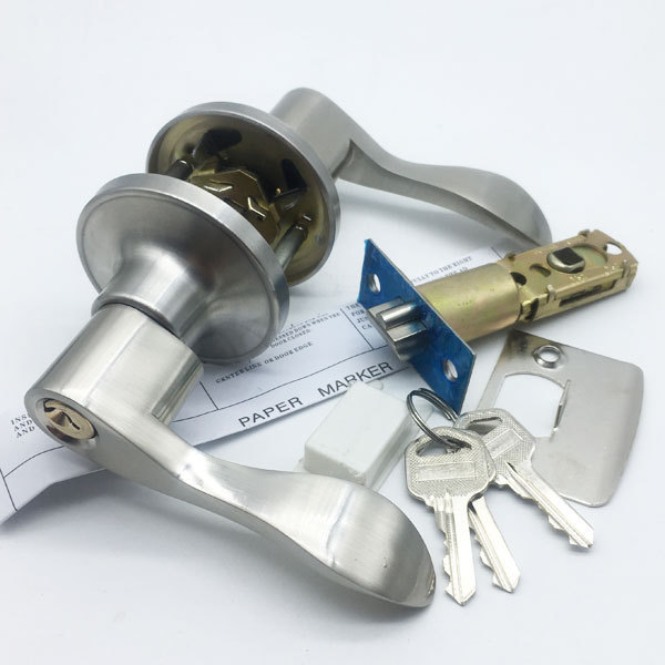 Zinc alloy Toilet Entrance Tubular Cylinder Handle Lever Door Lock toilet door lock