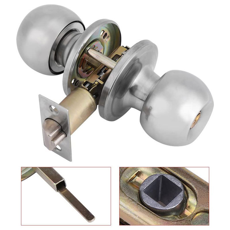 Cheap Stainless steel cylindrical door knob lock bedroom bathroom knob lock with handles