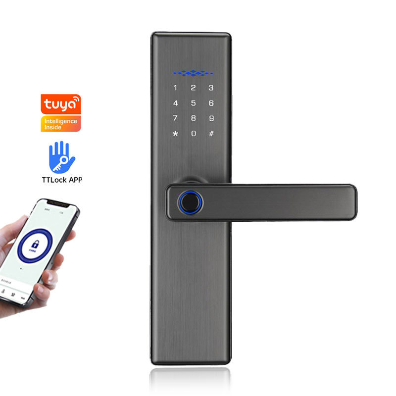 Safe Lock Gate Combination Bedroom Home Digital Biometric Fingerprint Intelligent Handle Electronic Locks Smart Lock Door Handle