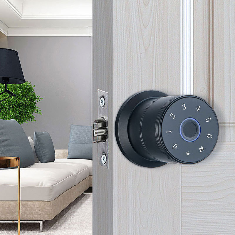 Tuya Lock Ble Digital Keypad Bedroom Door Knobs Smart Door Lock Fingerprint Ttlock