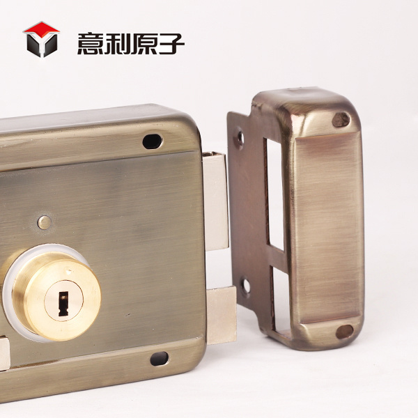 From Zhongshan Factory Rim Night Latch Lock Steel Lock The Door Wire Drawing rim lock