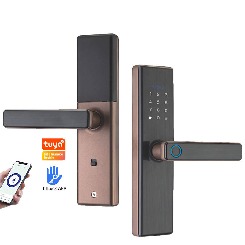 Safe Lock Gate Combination Bedroom Home Digital Biometric Fingerprint Intelligent Handle Electronic Locks Smart Lock Door Handle