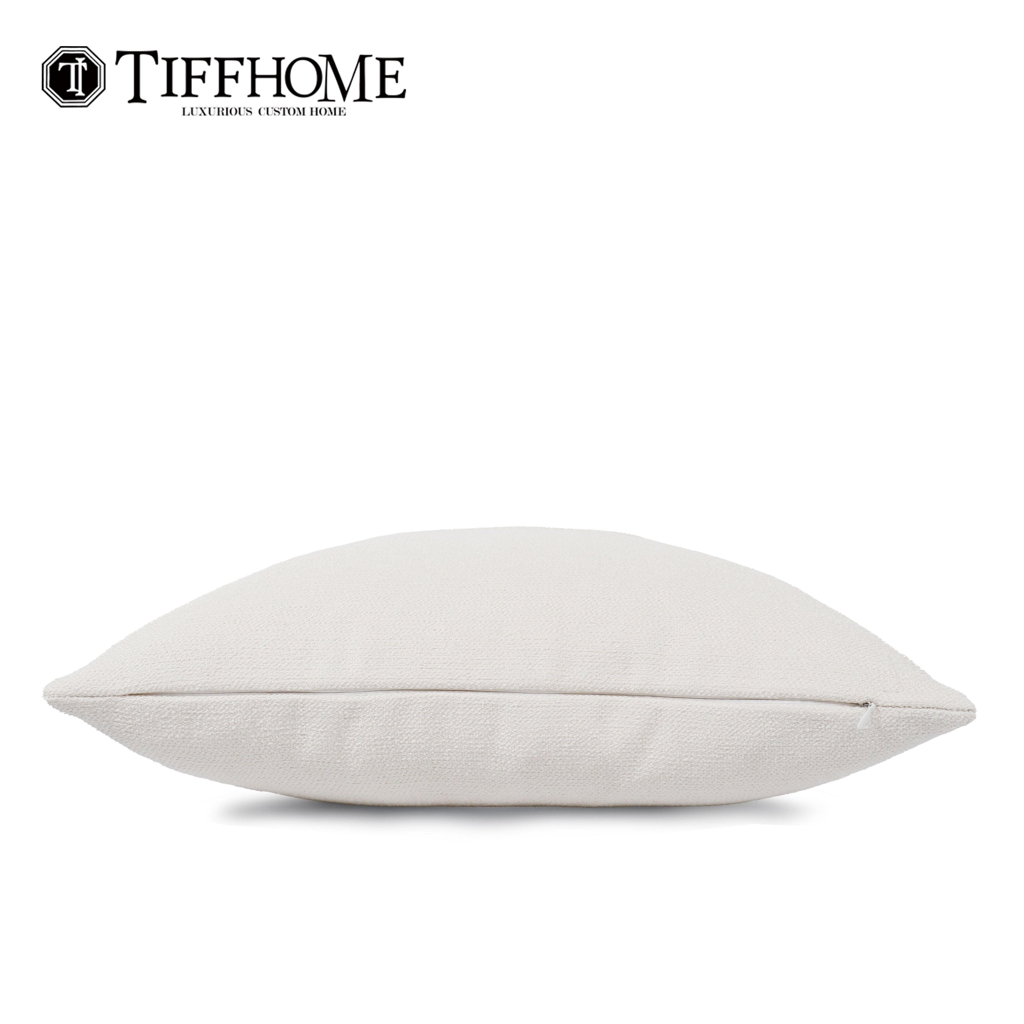 Tiff Home Wholesale Of New Product 45*45cm White Removable Cover Texture Drawstring Throw Pillow