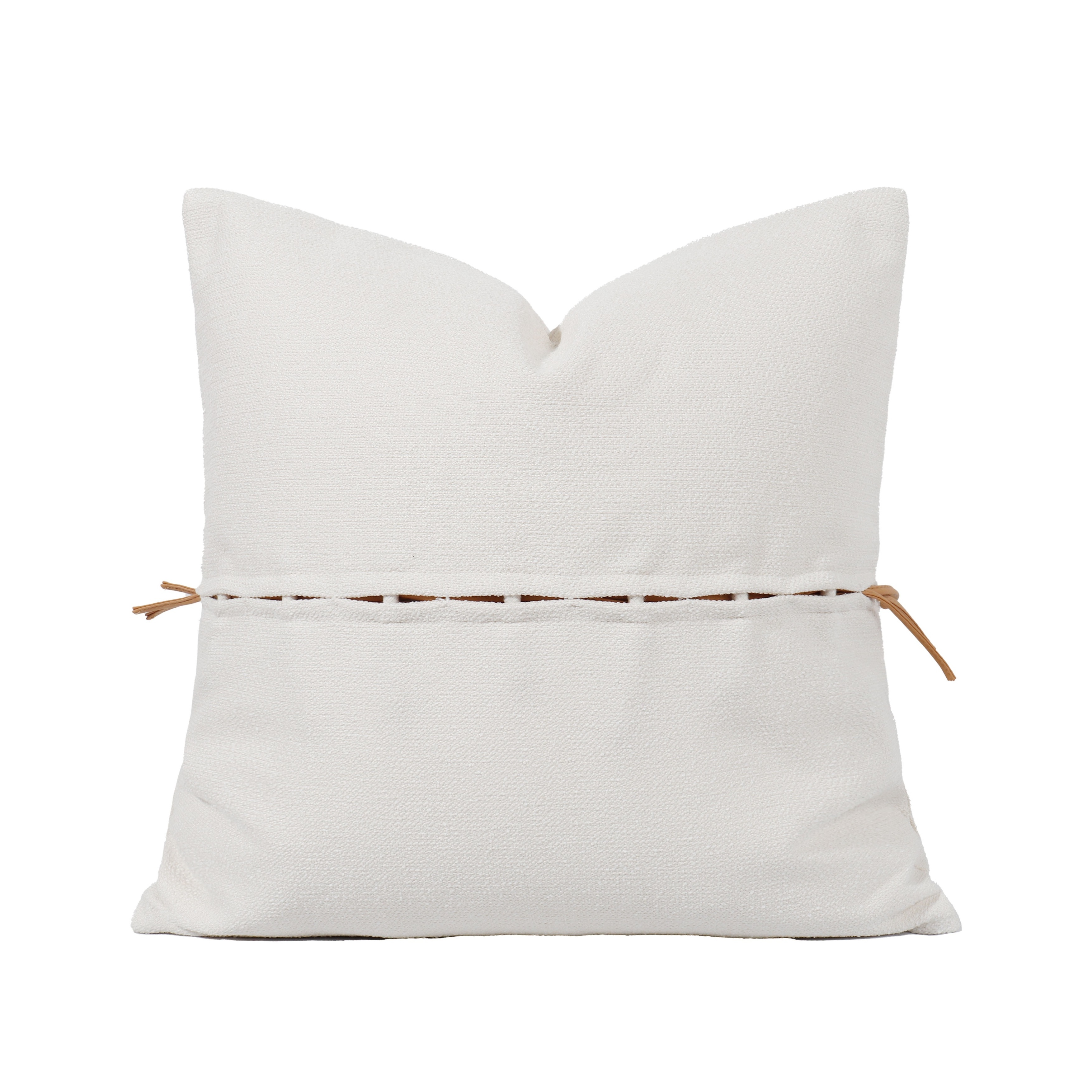 Tiff Home Wholesale Of New Product 45*45cm White Removable Cover Texture Drawstring Throw Pillow