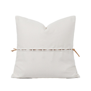 Tiff Home Wholesale Of New Product 45*45cm White Removable Cover Texture Drawstring Throw Pillow