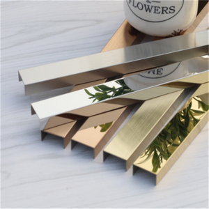 Free sample 201/304/316 metal stainless steel U profile  shape channel ss flexible tile edge trim for decoration