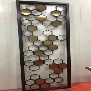 Custom design 201 304 316 stainless steel metal screen panel room partition for background wall