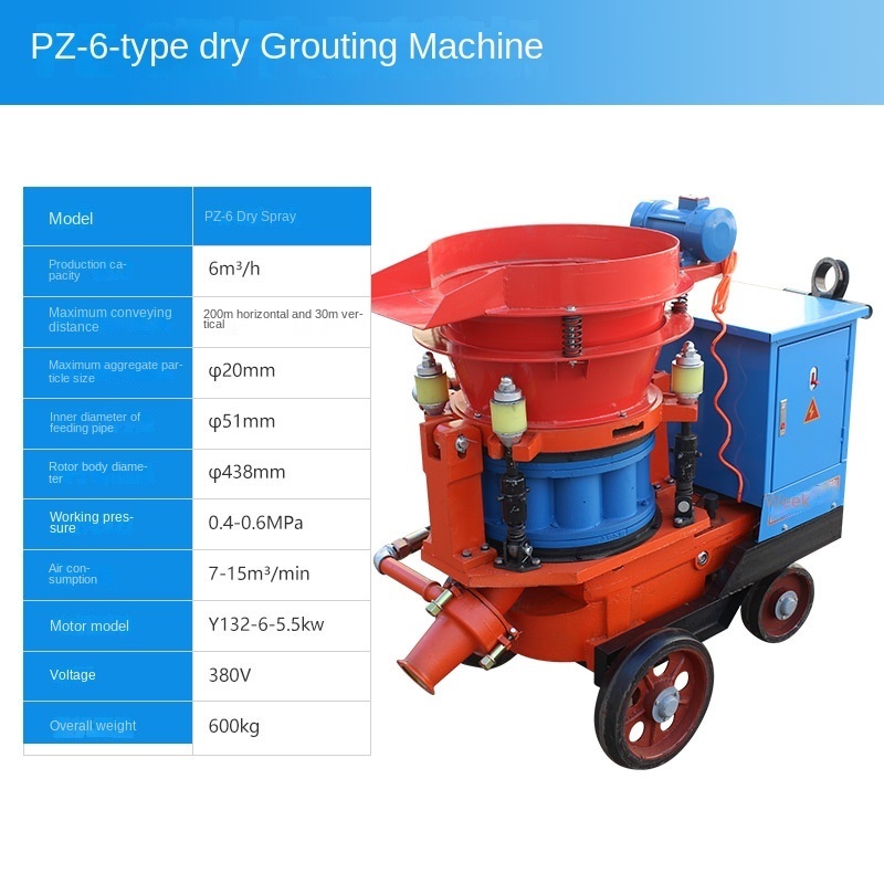 Tigarl Wet Concrete Spray Shotcrete Gunite Machine For Mining And New 10M3/H Pneumatic Dry