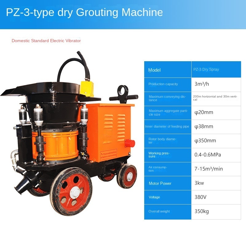 Tigarl Wet Concrete Spray Shotcrete Gunite Machine For Mining And New 10M3/H Pneumatic Dry