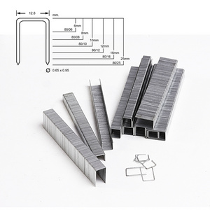 3/8" Leg x 1/2" Crown 21GA Industrial Galvanized U Type 80 Series Grapas Air Gun Nail Upholstery Pneumatic Staple Pin 8010