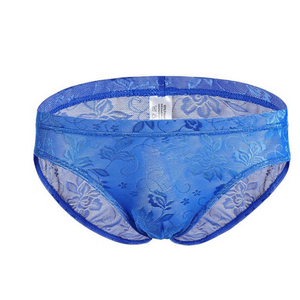 Men's Briefs Lingerie See Through Lace Sexy Underwear Gay Underpants