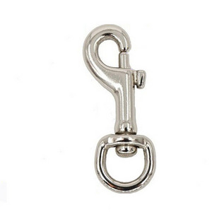 High Quality Stainless Steel Lanyard Metal Spring Clips Snap Hook Safety Hook Metal Brass Safety Snap Hook For Wholesale