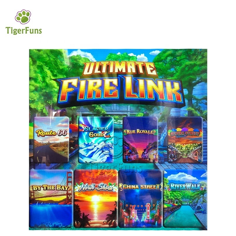 Most Popular Ultimate Fire Link 8-in-1 High Quality 43 Inch Touch Screen Game Metal Cabinet/Game Board