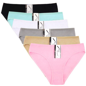 Ladies Underwear Solid Colors Daily Cotton Soft Breathable Low Rise Briefs Women's Panties