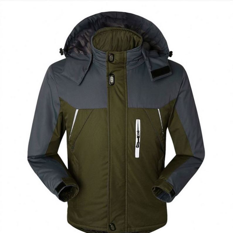 Men Winter Thick Velvet Windproof Jacket Down Coat High Quality Male Waterproof Jacket