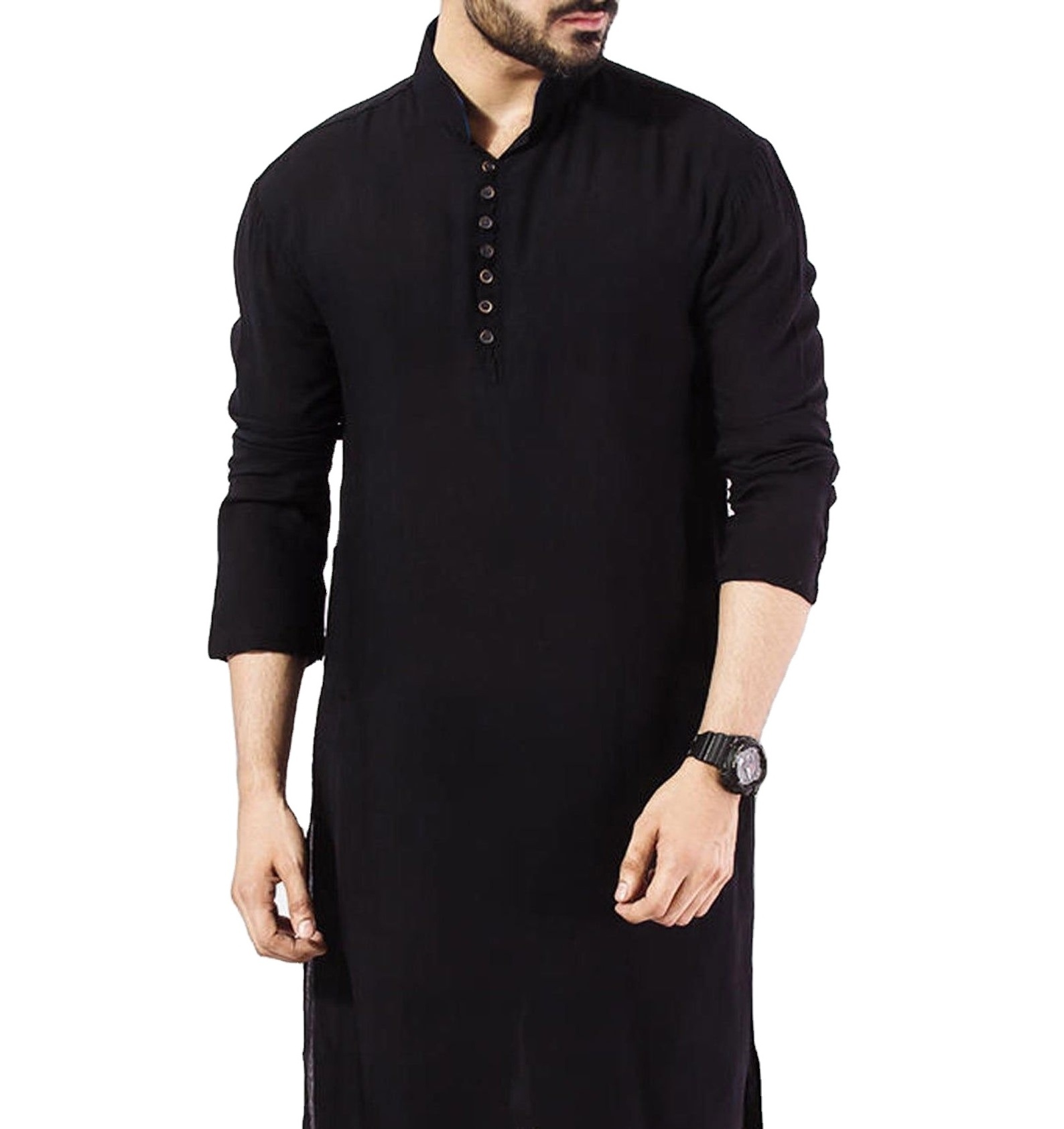 Cotton Islamic Men Robe Men's Saudi Arabian Design Long Thobe Clothing Muslim Men Thobe /Thawb