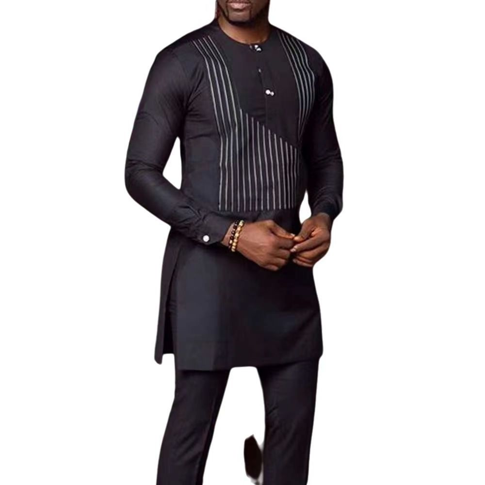 African design 2 Pieces Set Traditional Africa Men Clothing with Cheap Long Sleeve four seasons Polyester