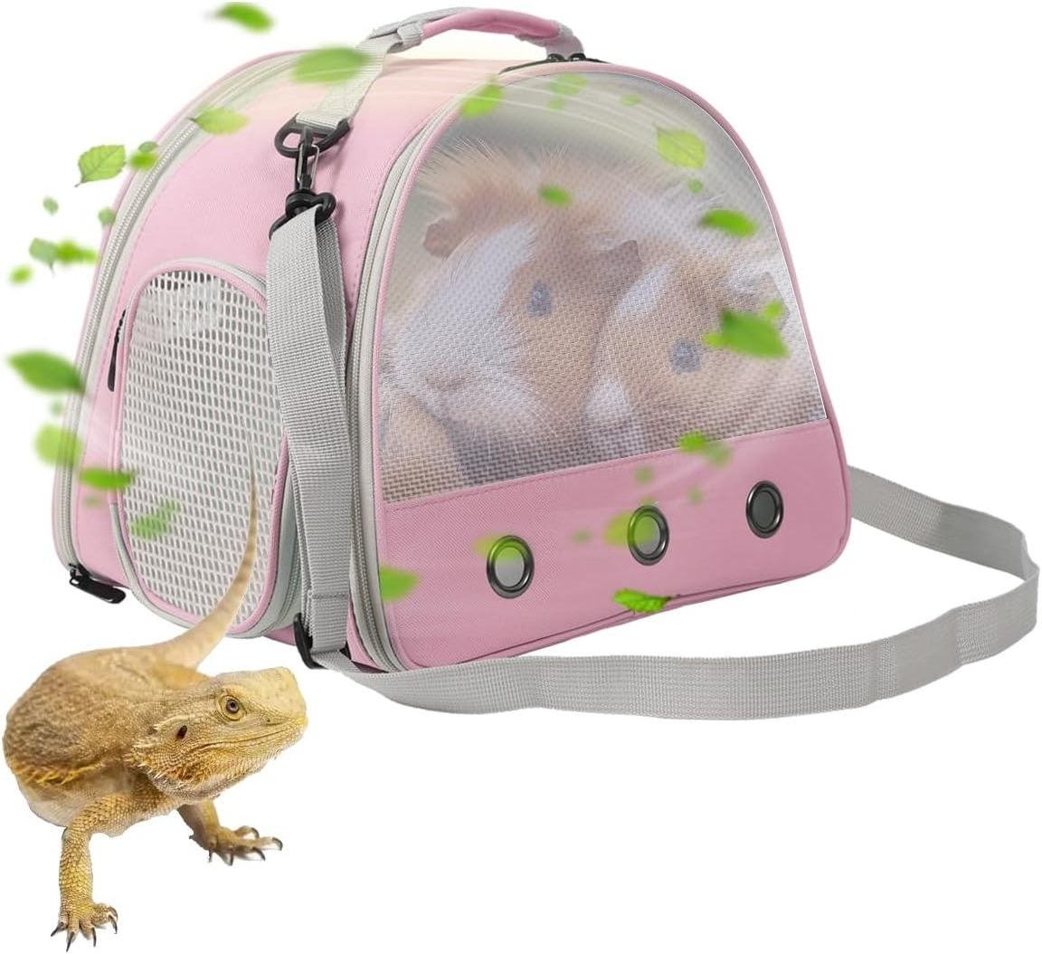 Guinea Pig Backpack Carrier,Bearded Dragon Small Animal Travel Backpack for Hedgehog Rat Parrot,Rabbit,Sugar Glider