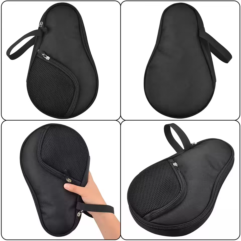 Professional Table Tennis Racket Case Cover PingPong Paddle Carry Bag with Ball Storage Pocket