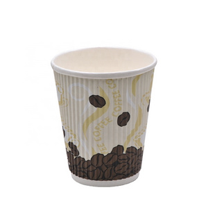 4 oz 8 oz 12 oz 16 oz  ripple wall paper cup logo custom printing coffee cups