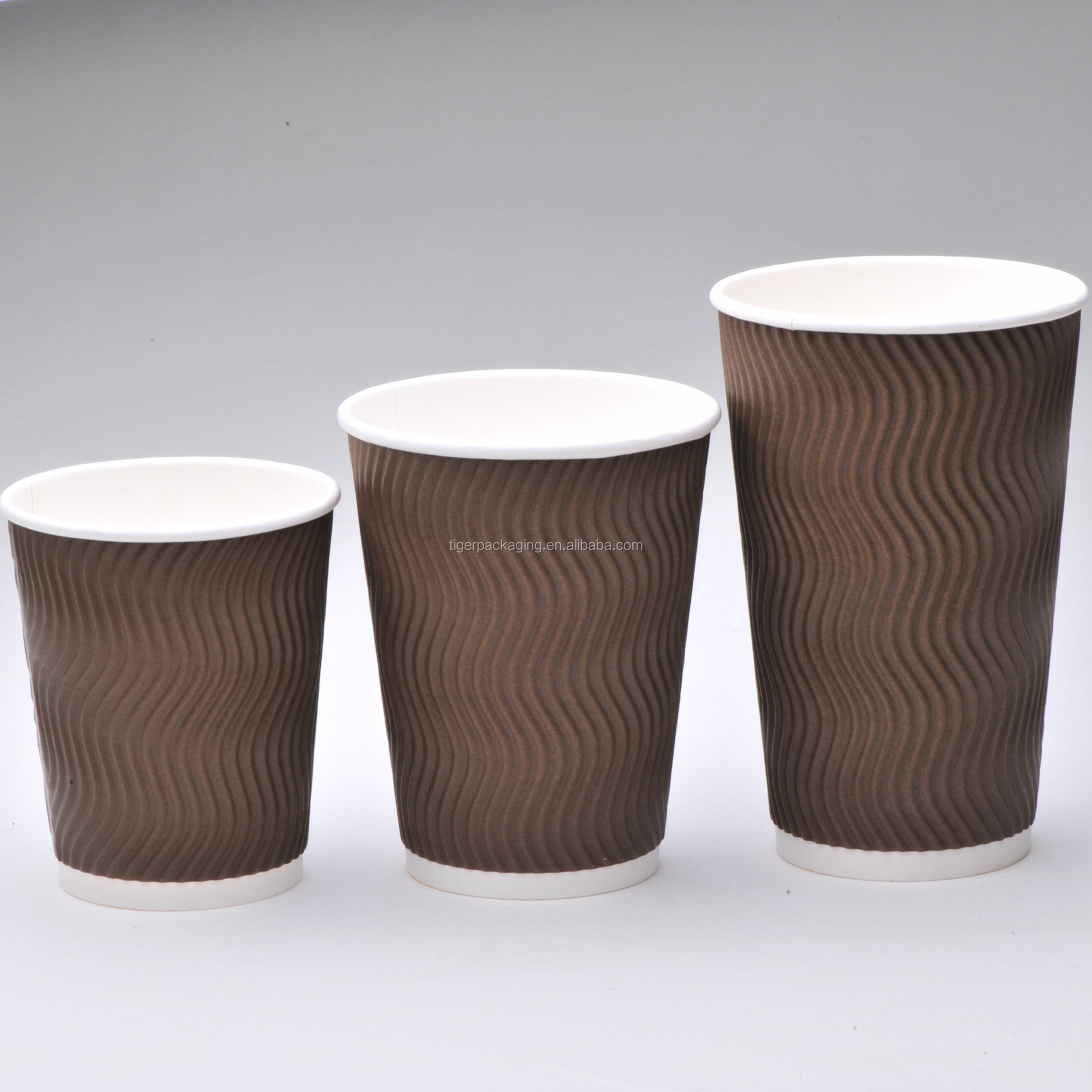 4 oz 8 oz 12 oz 16 oz  ripple wall paper cup logo custom printing coffee cups