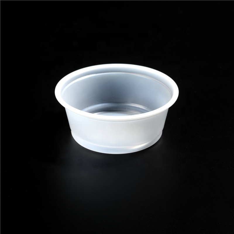 1.5oz disposable small white ps plastic portion sauce cup plastic container