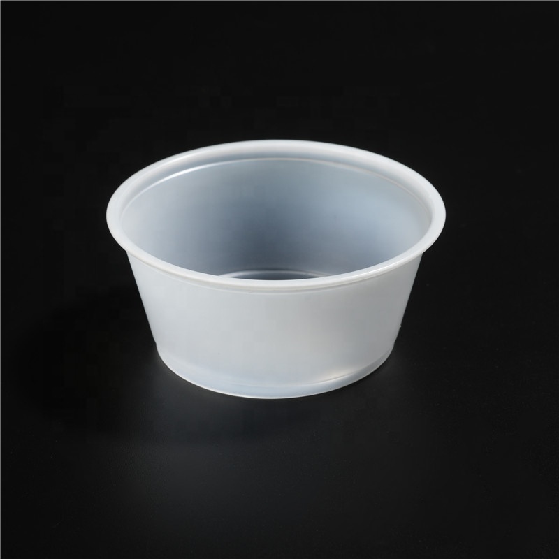 1.5oz disposable small white ps plastic portion sauce cup plastic container