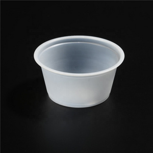 1.5oz disposable small white ps plastic portion sauce cup plastic container